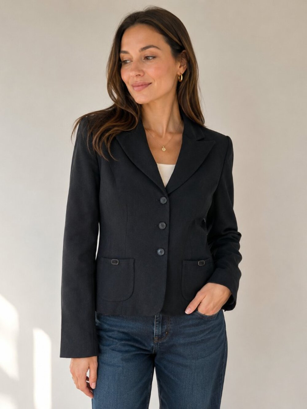 Jacket Size 6p Stresa Blazer Jacket Size 6p Petite Black Tailored Jacket